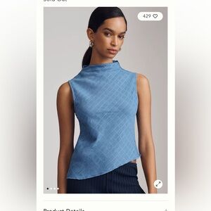 Maeve Blue Sleeveless Top